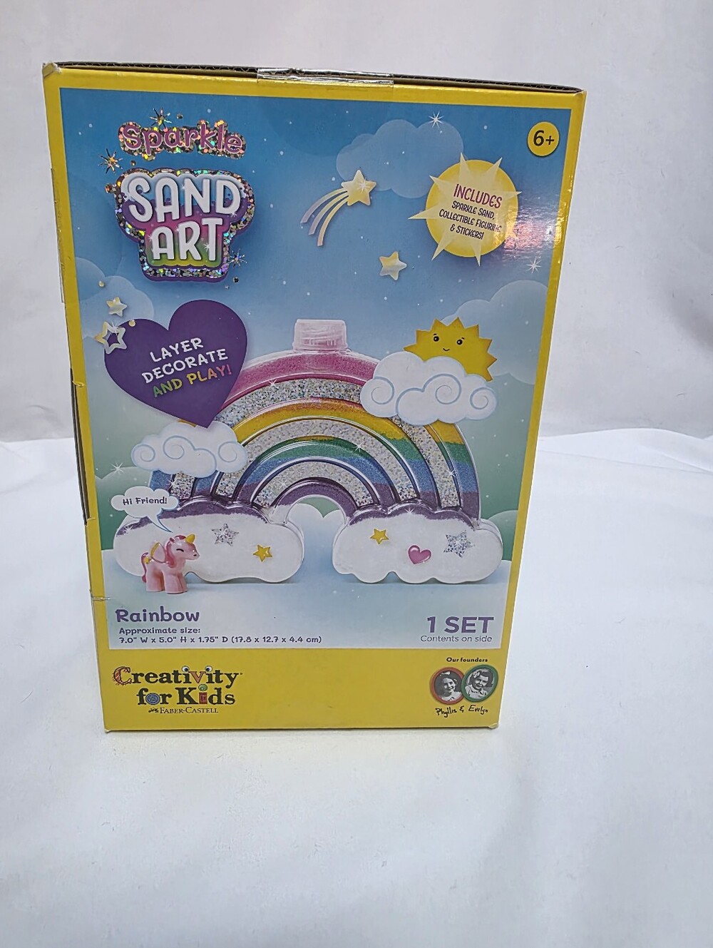 Creativity for Kids Sparkle Sand Art Rainbow Craft Kit New Sealed Faber-Castell